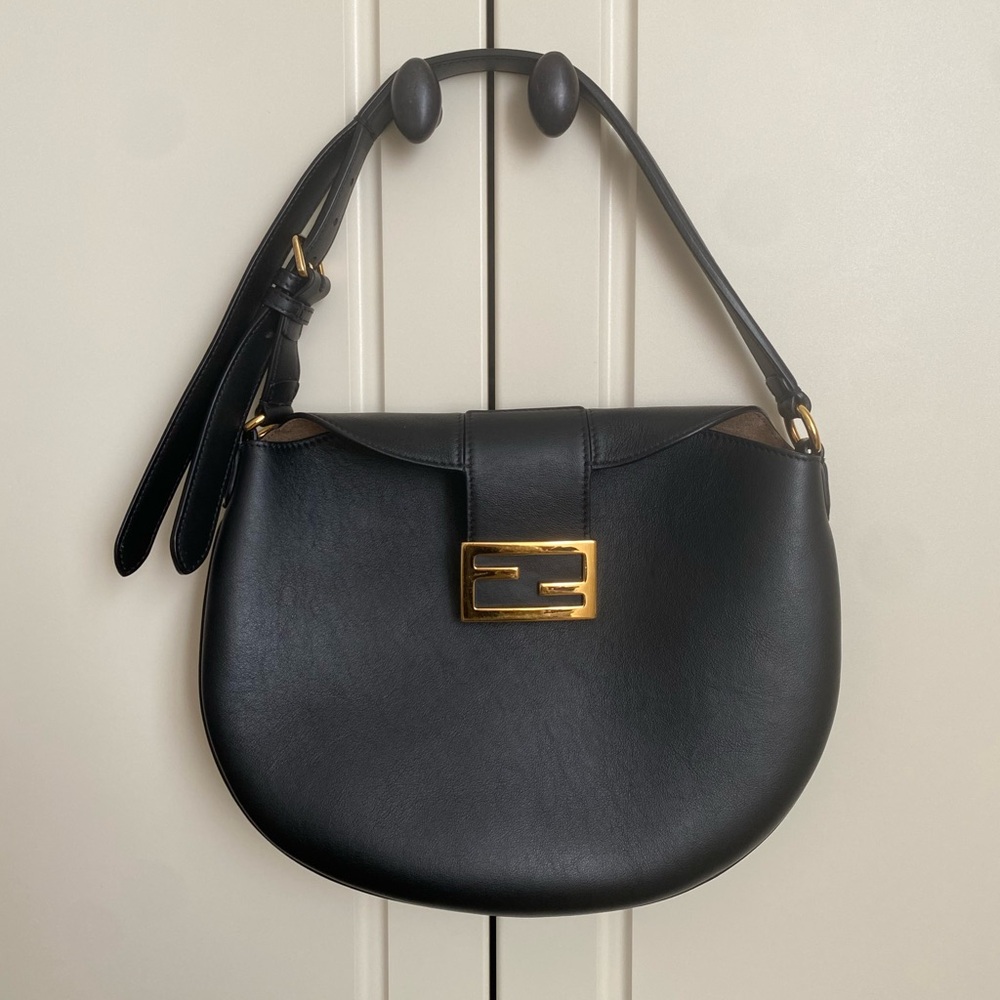 FENDI Vitello Croissant black leather handbag - Picture 5 of 6